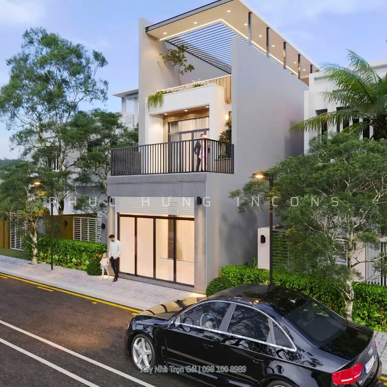 Nhà phố 2 tầng - mẫu 1 -2